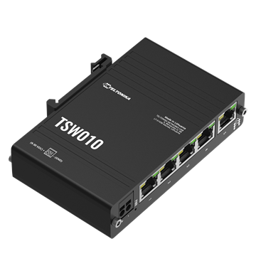 Teltonika 5 portos Ethernet switch, költséghatékony, DIN sín, ipari