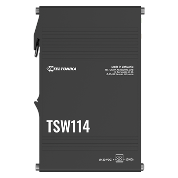 Teltonika 5 portos, kompakt Gigabit switch, DIN sínre szerelhető