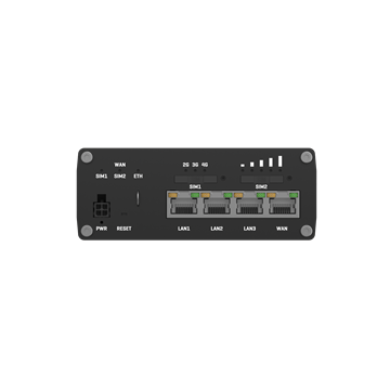 Teltonika LTE Cat6 router, Dual SIM, 4xLAN, VPN, RMS, ipari kivitel
