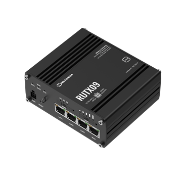 Teltonika LTE Cat6 router, Dual SIM, 4xLAN, VPN, RMS, ipari kivitel