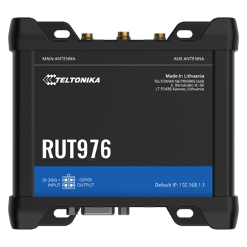 Teltonika RedCap 5G router, GNSS, RS232/RS485, Wi-Fi, Dual SIM