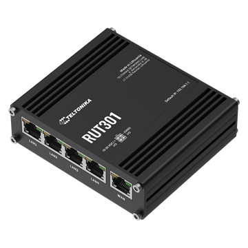 Teltonika router 5xRJ45 port, USB, digitális I/O, RutOS, RMS