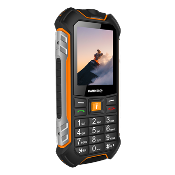 HAMMER Boost 2,4" 256MB/64GB bővítési lehetőség LTE Dual SIM csepp-, por- és ütésálló mobiltelefon - fekete/narancssárga