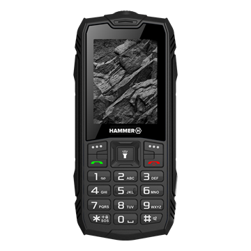 HAMMER Rock 2,4" Dual SIM csepp-, por- és ütésálló mobiltelefon - fekete