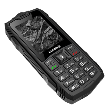 HAMMER Rock 2,4" Dual SIM csepp-, por- és ütésálló mobiltelefon - fekete